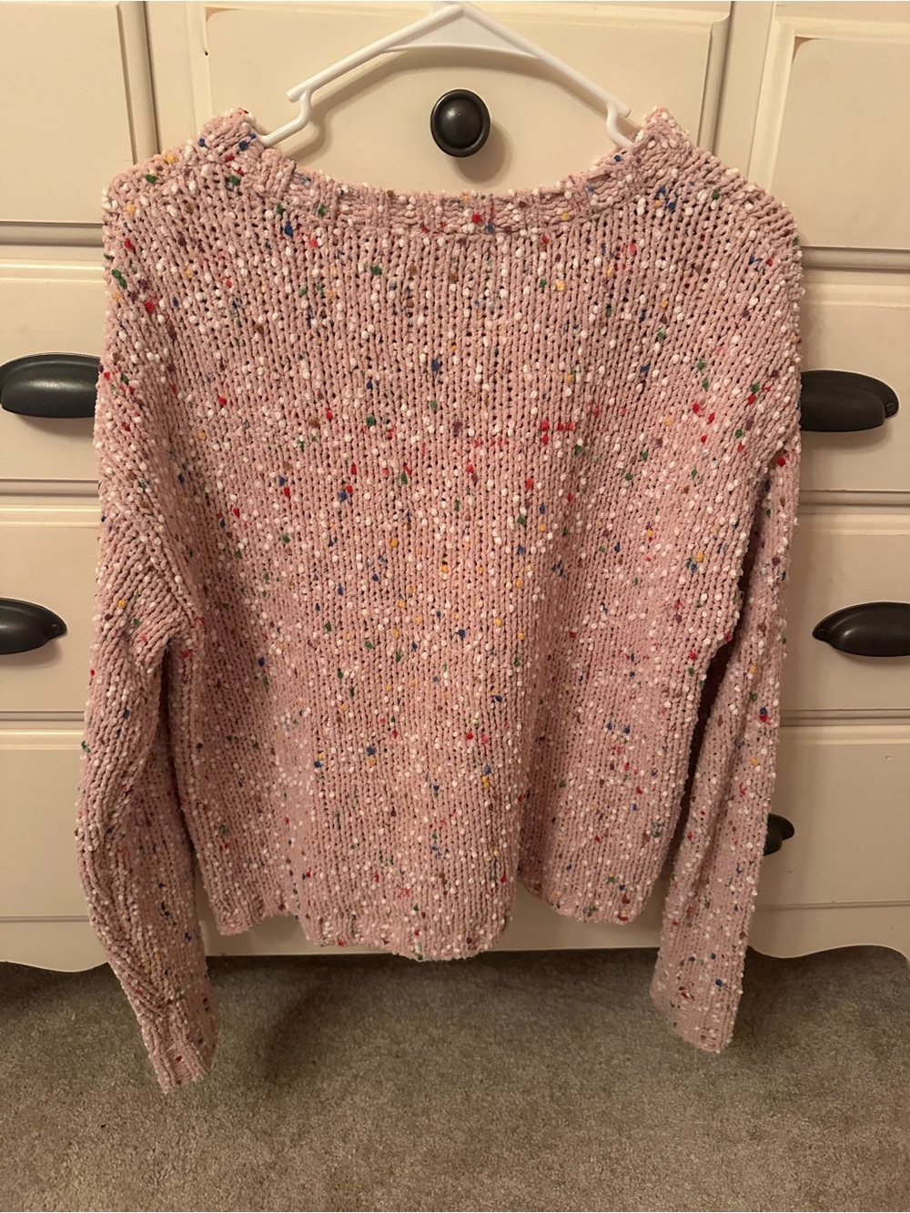 Women’s Pink Speckled Knit Sweater